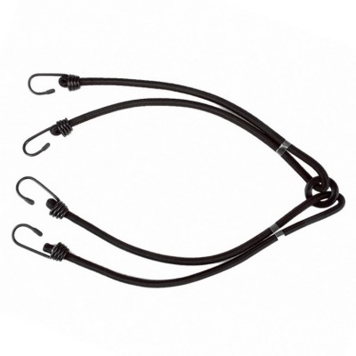 Napínací pružná lana s kovovými háky 4x 45cm